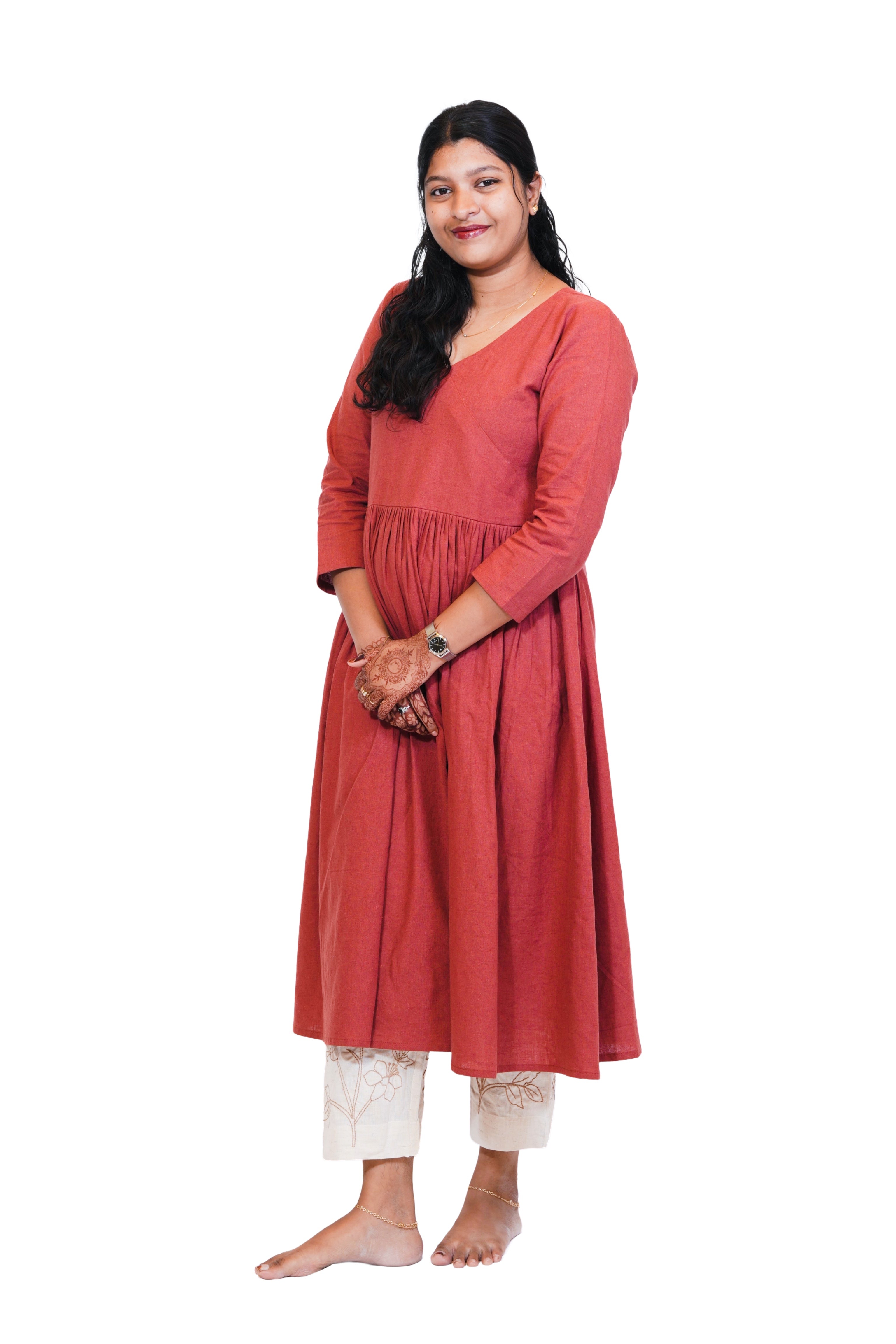Angrakha Style short Frock